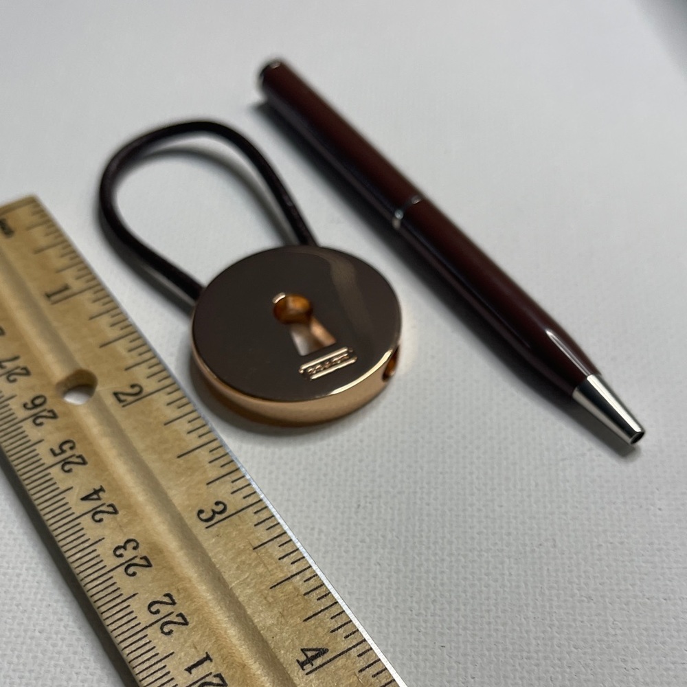 Coach Rose Gold Keychain with Brown Coach Pen - Picture 5 of 7